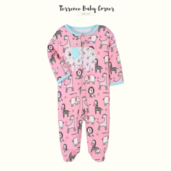 Infant Girl Baby Cotton Frogsuit Set