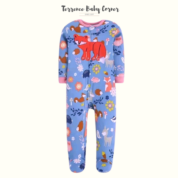 Infant Girl Baby Cotton Frogsuit Set