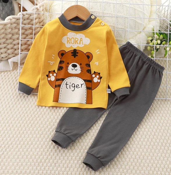 Toddler Kids Baby Boy Longsleeve Sleepwear Set