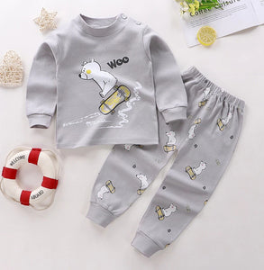 Toddler Kids Baby Boy Longsleeve Sleepwear Set