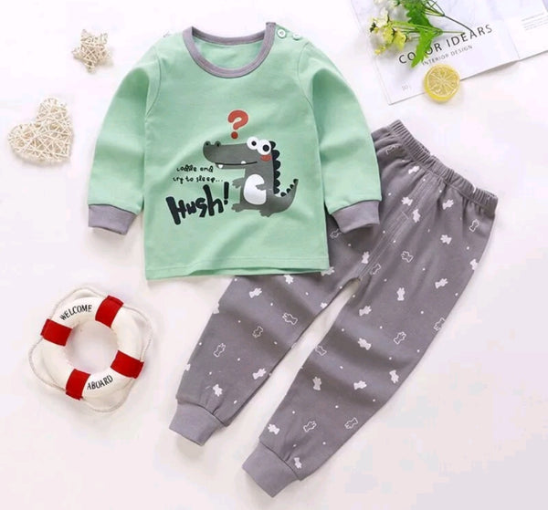 Toddler Kids Baby Boy Longsleeve Sleepwear Set