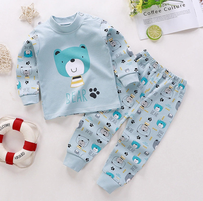 Toddler Kids Bear Sleepwear Terno