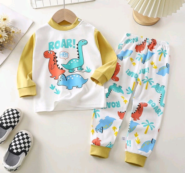 Toddler Kids Baby Boy Longsleeve Sleepwear Set