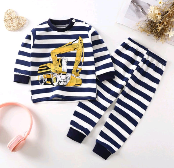 Toddler Kids Baby Boy Longsleeve Sleepwear Set