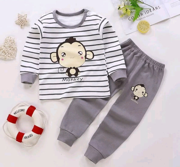 Toddler Kids Baby Boy Longsleeve Sleepwear Set