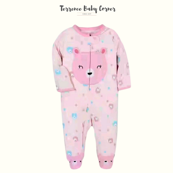 Infant Girl Baby Cotton Frogsuit Set