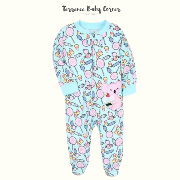 Infant Girl Baby Cotton Frogsuit Set