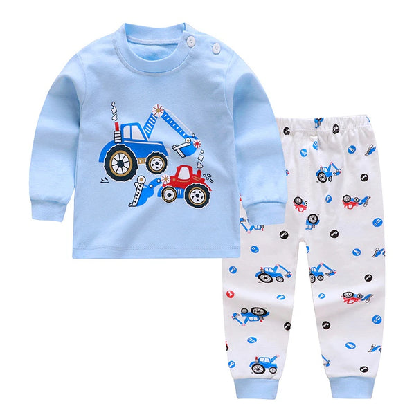 Toddler Kids Baby Boy Longsleeve Sleepwear Set