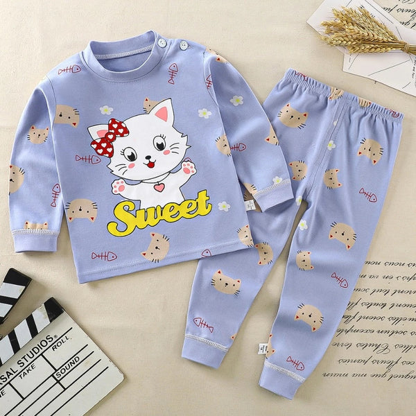 Toddler Kids Girl Longsleeve Sleepwear Set