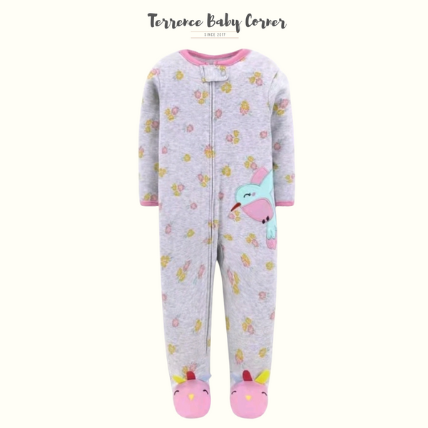 Infant Girl Baby Cotton Frogsuit Set