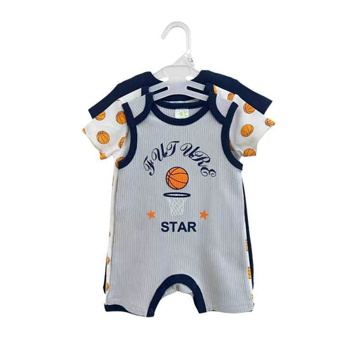 3pc Little Player Baby Rompers Set