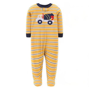 Yellow Truck Zipper Sleepsuit Frogsuit