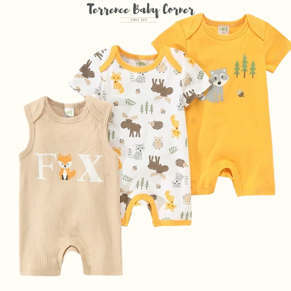 3-piece Infant Baby Boy Rompers Set