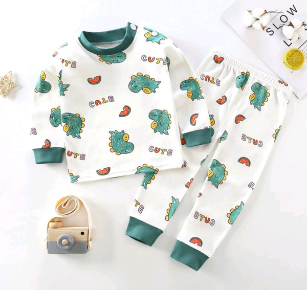 Toddler Kids Baby Boy Longsleeve Sleepwear Set