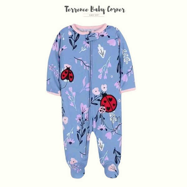 Infant Girl Baby Cotton Frogsuit Set