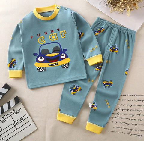 Toddler Kids Car Sleepwear Terno