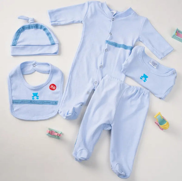 6-in-1 Newborn Infant Baby Value Cotton Clothes Set