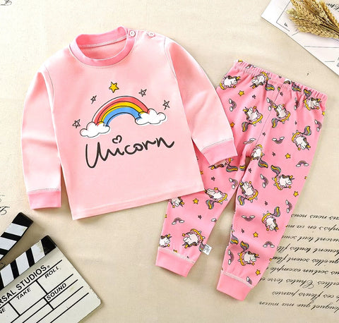 Toddler Kids Unicorn Sleepwear Terno Set