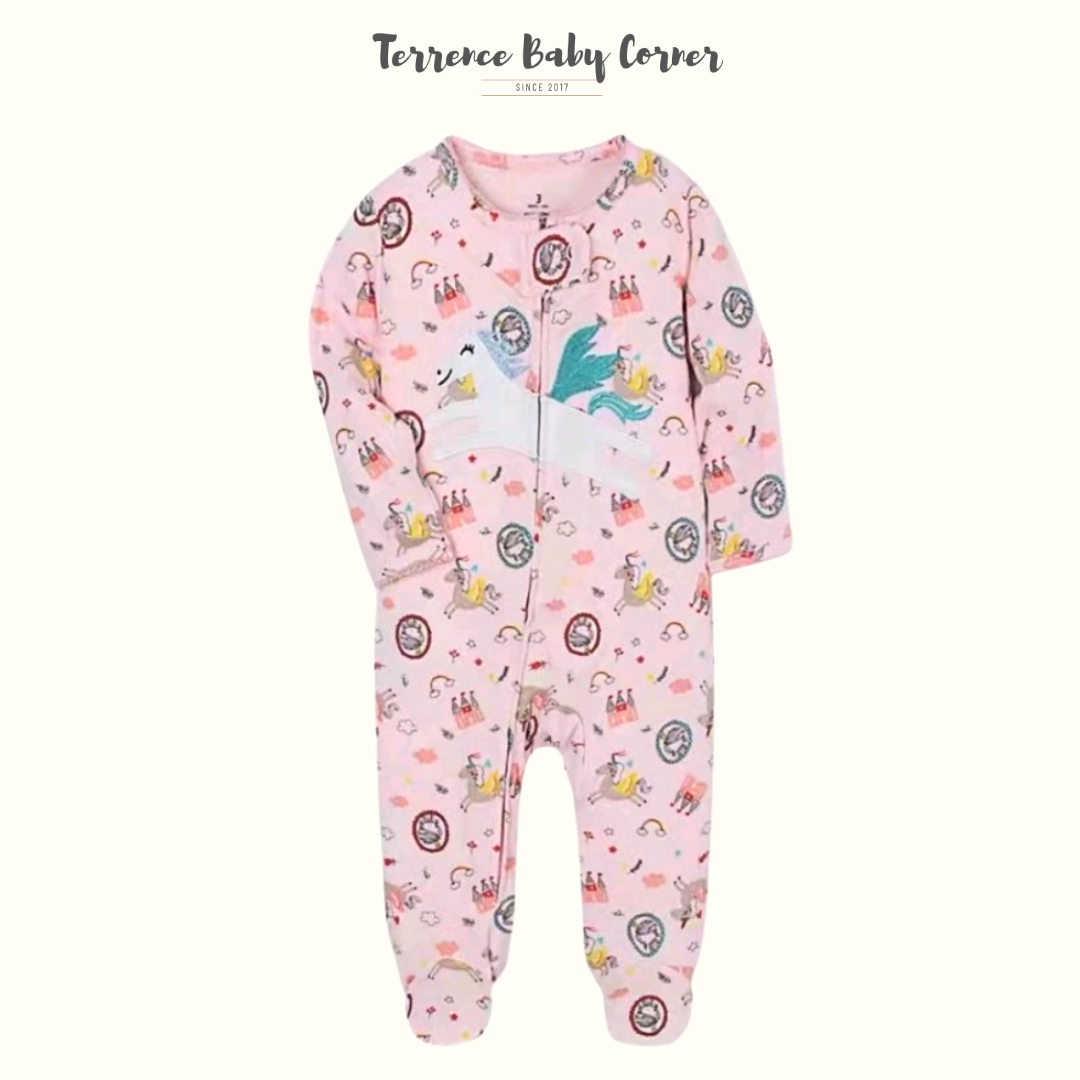 Infant Girl Baby Cotton Frogsuit Set