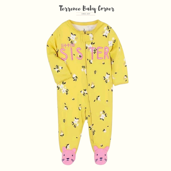 Infant Girl Baby Cotton Frogsuit Set