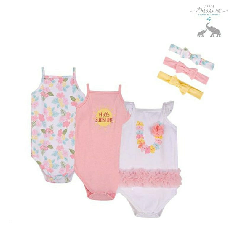 3pc Hello Sunshine Sleeveless with 3pc Turban Set