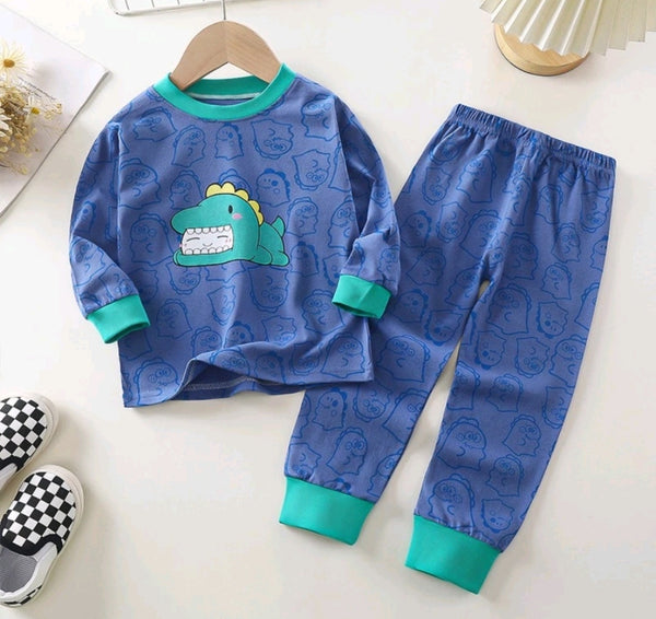 Toddler Kids Baby Boy Longsleeve Sleepwear Set