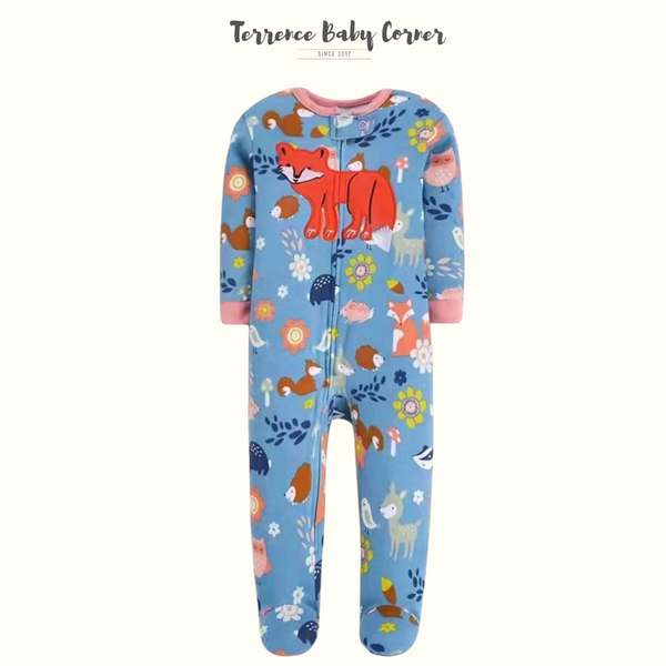 Infant Girl Baby Cotton Frogsuit Set