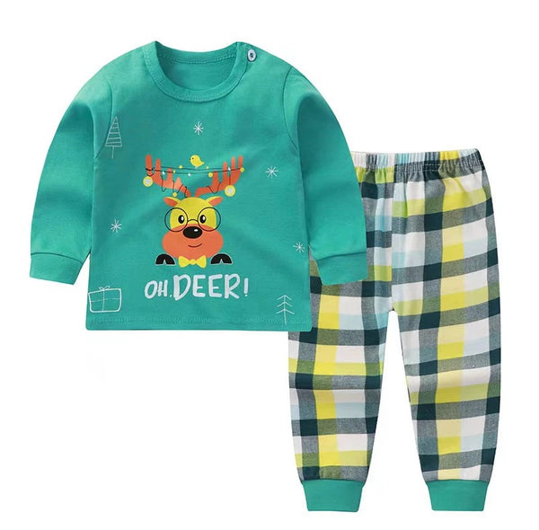 Toddler Kids Baby Boy Longsleeve Sleepwear Set