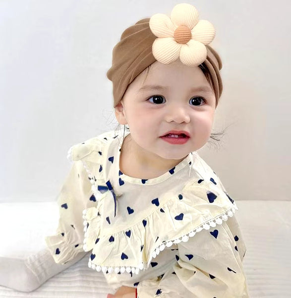 Infant Girl Flower Bonnet with Socks Set