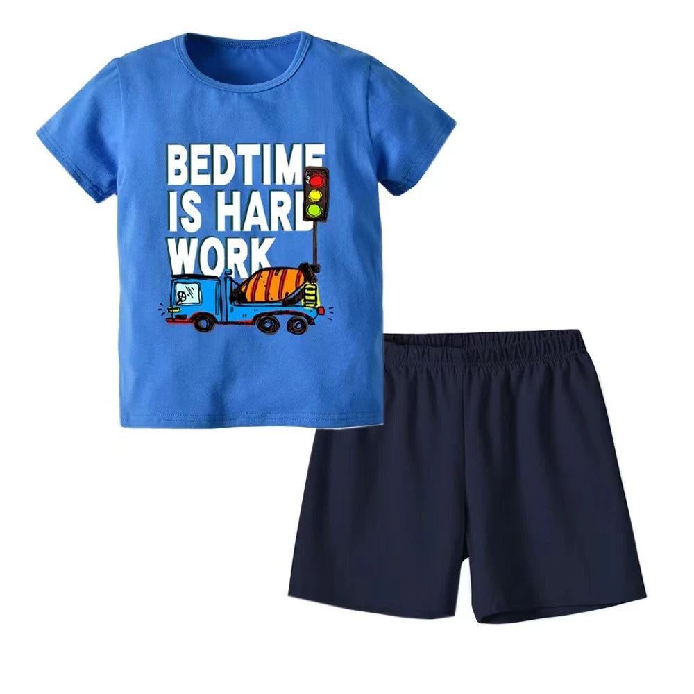 Toddler Kids Blue Terno