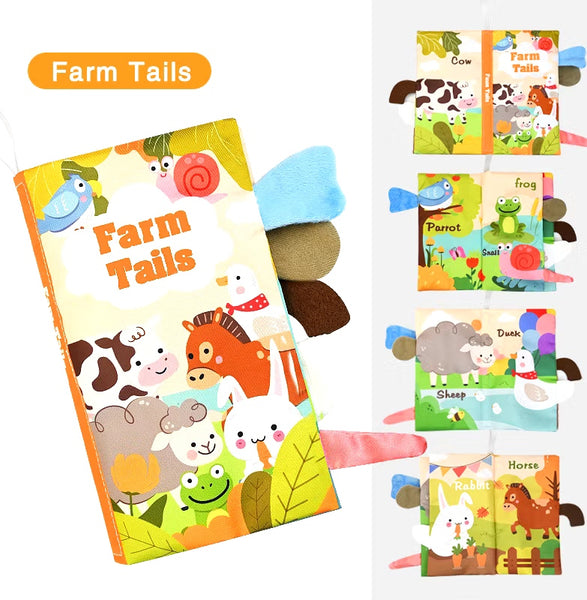 Colorful Educational Infant Toddle Clothbook with Tails