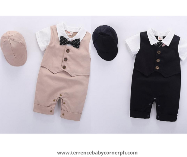 Formal Romper Suit with Cap