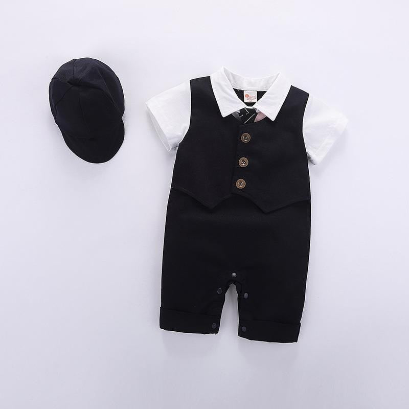 Formal Romper Suit with Cap