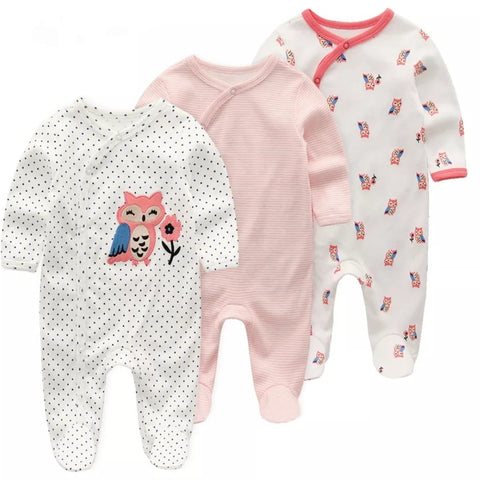 3pc Owl Sleepsuit Set