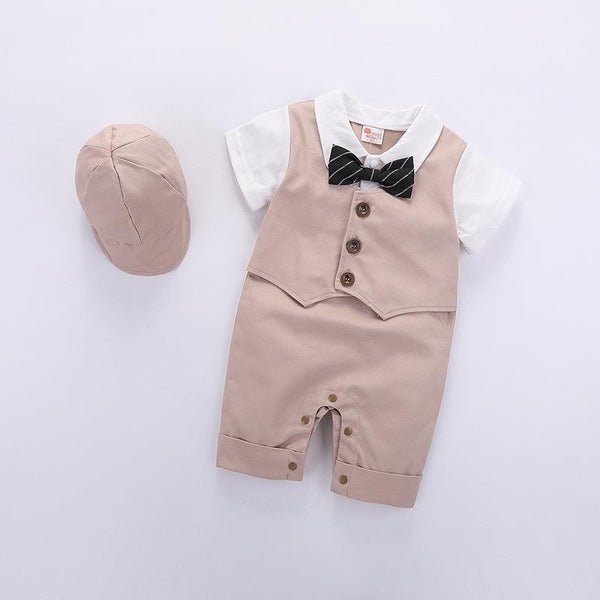 Formal Romper Suit with Cap