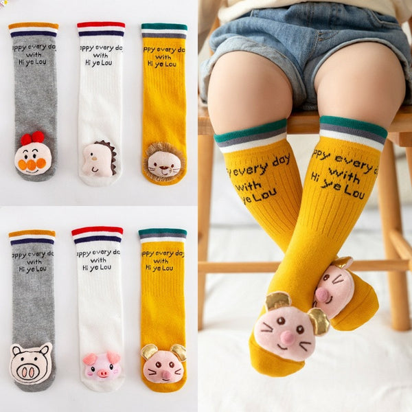 Baby 3D Anti Slip High Socks