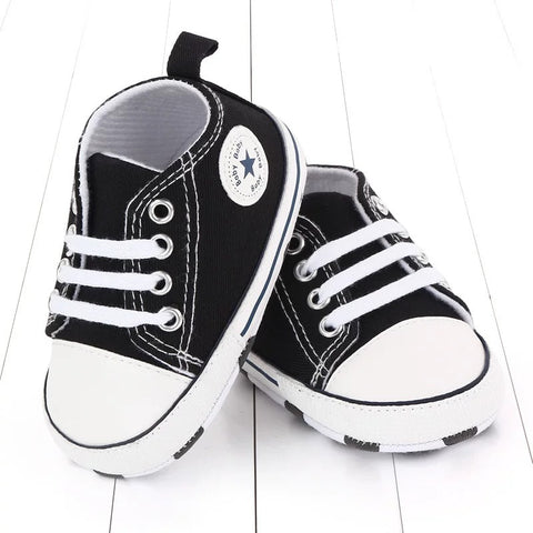 White Black Softsole Shoes