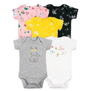 5pc Gray Bunny Bodysuit Set