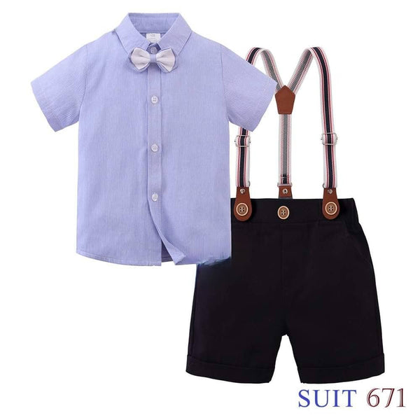 Kids Boy Formal Suspender Suit