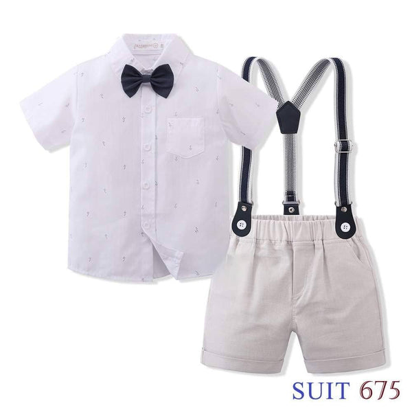 Kids Boy Formal Suspender Suit