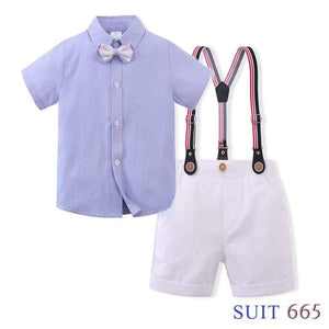 Kids Boy Formal Suspender Suit