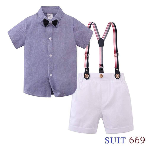 Kids Boy Formal Suspender Suit