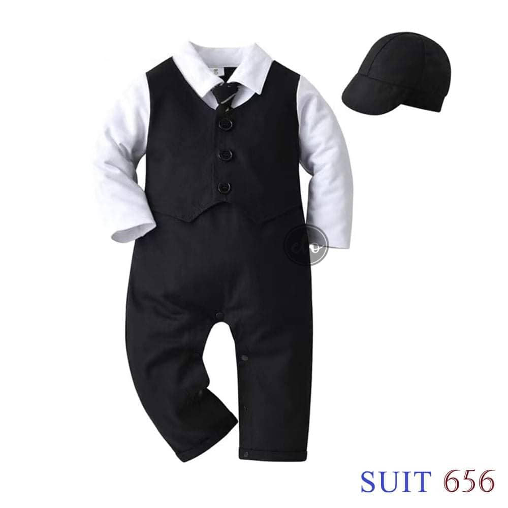 Formal Black Jumpsuit Occasional with Hat Set