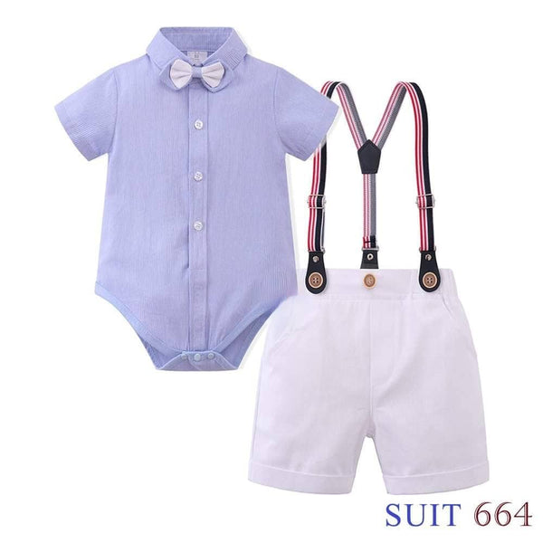 Infant Gentlemen Formal Suspender Polo Set