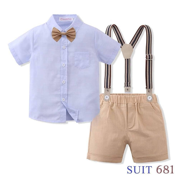 Kids Boy Formal Suspender Suit