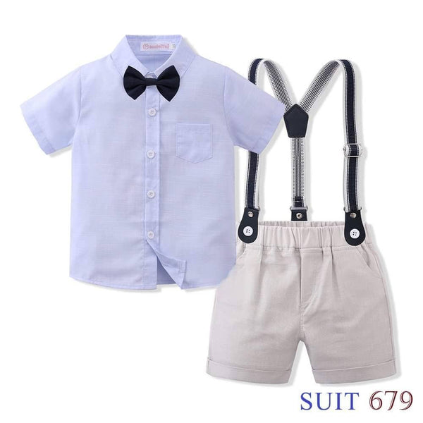 Kids Boy Formal Suspender Suit