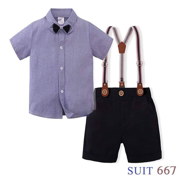 Kids Boy Formal Suspender Suit