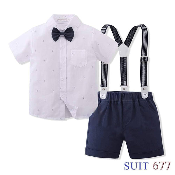 Kids Boy Formal Suspender Suit