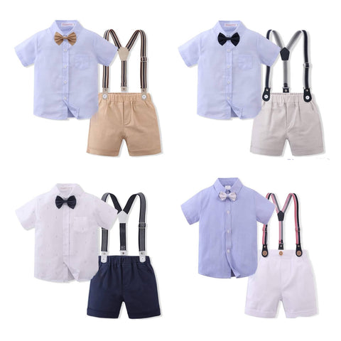 Kids Boy Formal Suspender Suit