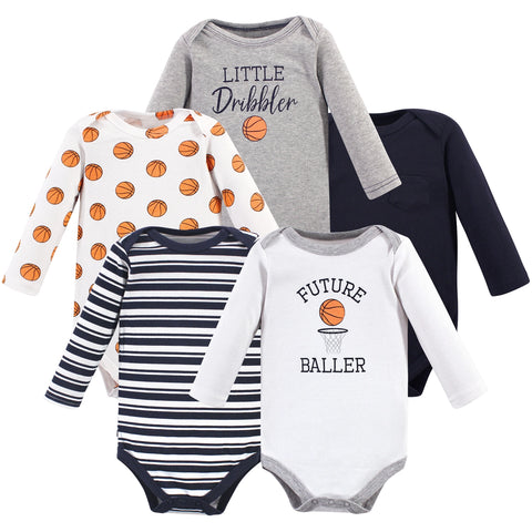 5pc Hudson Baby Future Baller Long Sleeve Bodysuit Set